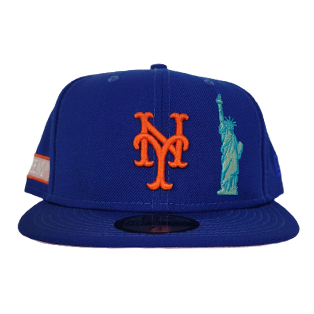 NEW YORK METS ROYAL BLUE PINK BOTTOM STATUE OF LIBERTY NEW ERA 59FIFTY FITTED HAT