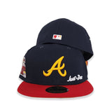 Navy Atlanta Braves Red Visor Yellow Bottom 2000 All Star Game Side Patch Just Don New Era 59FIFTY Fitted