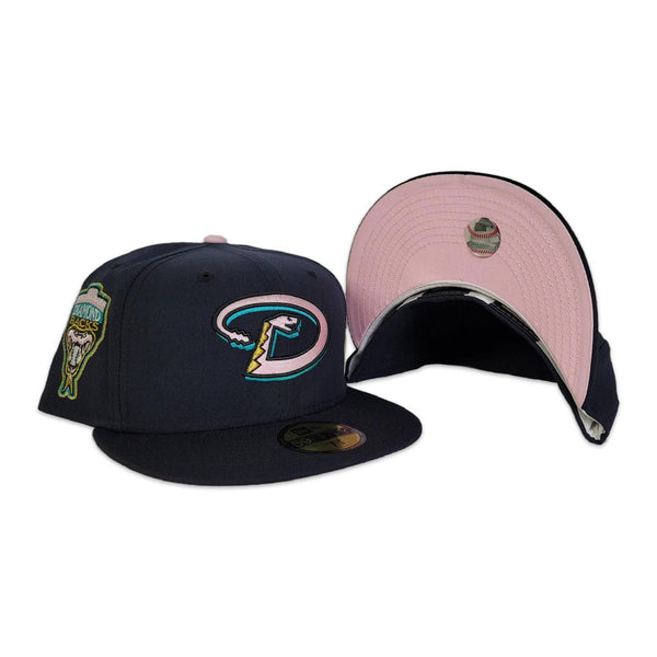 Navy Blue Arizona Diamondbacks Pink Bottom 1998 Inaugural Season Side ...