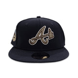 Navy Blue Atlanta Braves Botinical 40th Anniversary Side Patch Green Bottom New Era 59Fifty Fitted