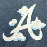 Navy Blue Atlanta Braves Clouds New Era Hoodie