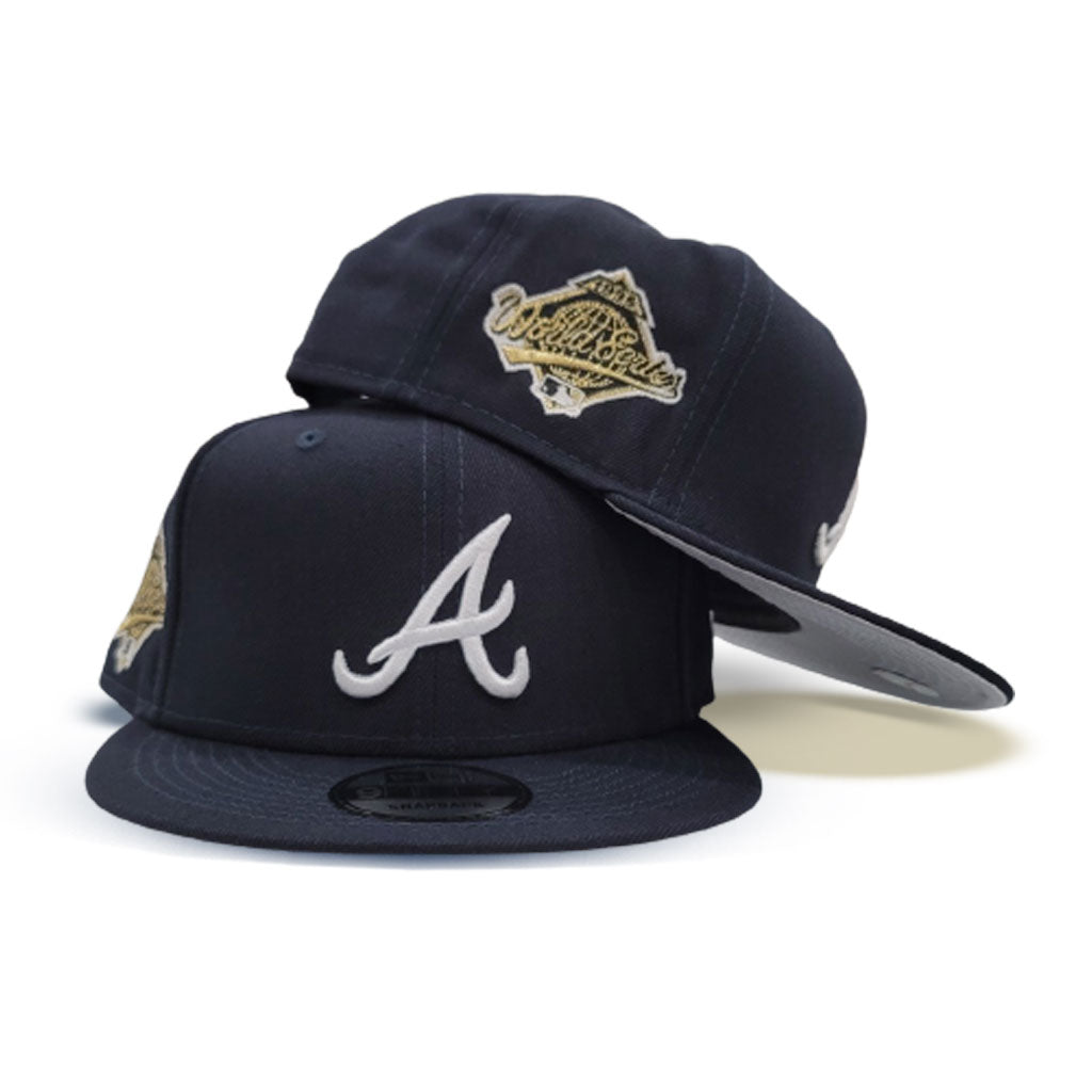 New Era Atlanta Braves MLB Black Base Black White 59Fifty New Era Atlanta Braves MLB Black Base Black White 59Fifty