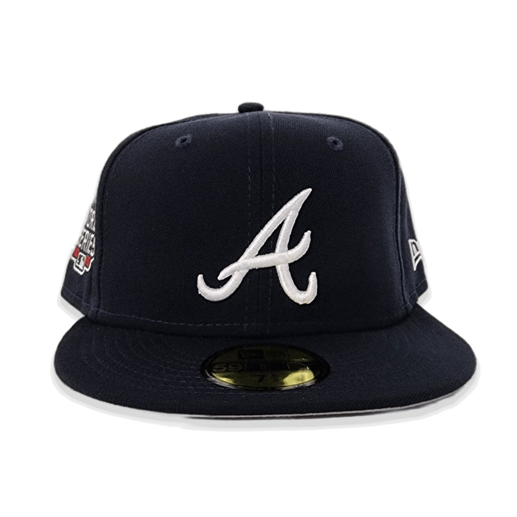Atlanta Braves New Era Navy With The 2021 World Series Patch On Side  59FIFTY Fitted Hat