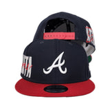 Men’s Atlanta Braves Navy Mixed Font 9Fifty Snapback Hats
