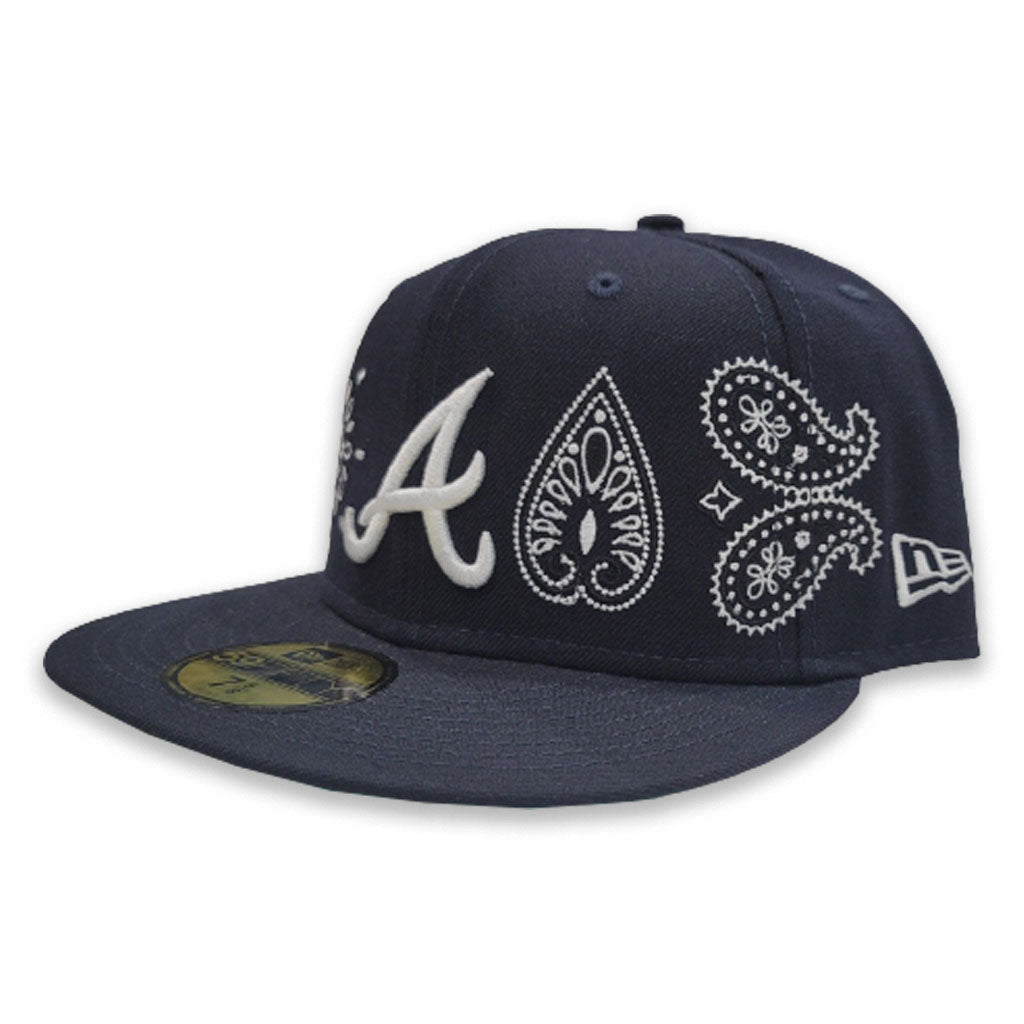 Atlanta Braves New Era Custom Navy Mesh Ninties Side Patch 59FIFTY Fitted Hat, 7 1/4 / Navy