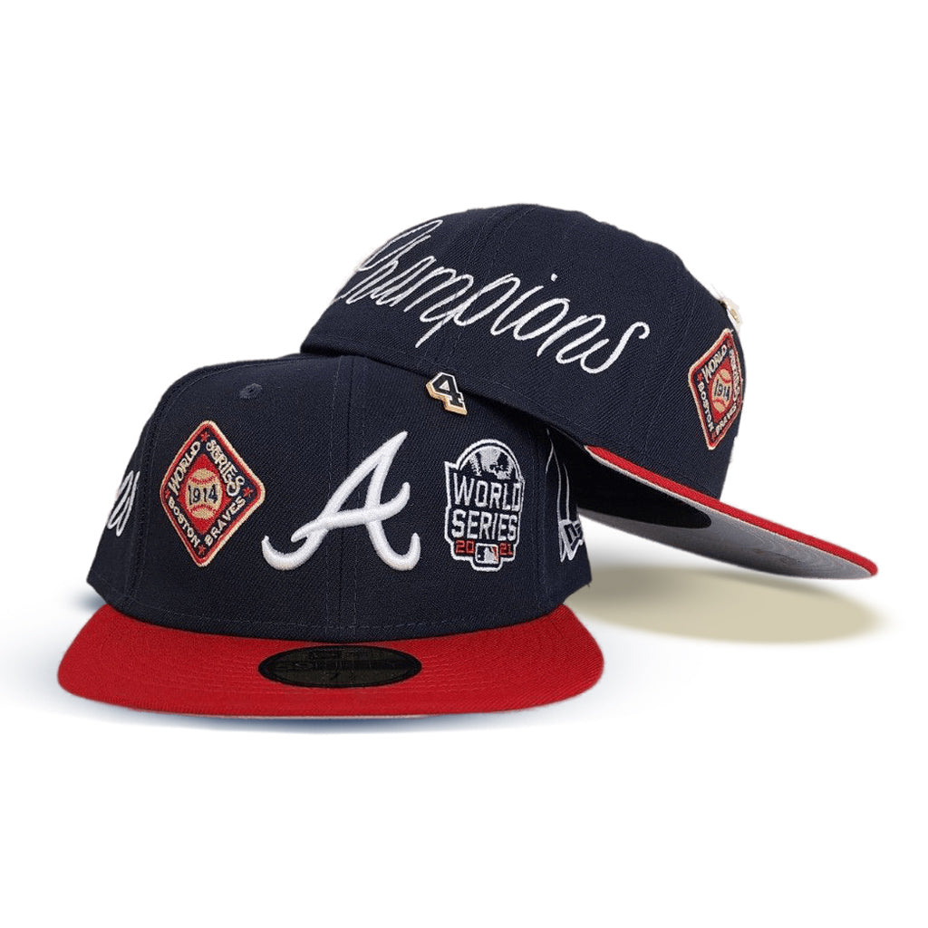 Atlanta Braves New Era Historic World Series Champions 59FIFTY Fitted Hat -  Navy