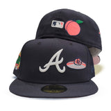 Navy Blue Atlanta Braves Pink Bottom 2021 All Star Game Side Patch New Era 59Fifty Fitted