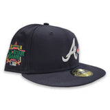 Navy Blue Atlanta Braves Pink Bottom 2021 All Star Game Side Patch New Era 59Fifty Fitted