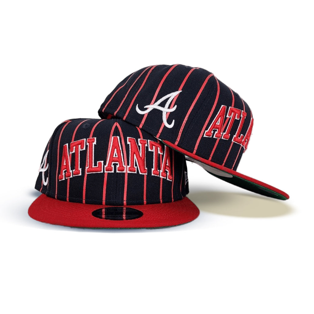 ATLANTA BRAVES CLASSIC THROWBACK LOGO TRUCKER SNAPBACK BLUE & WHITE HAT  CAP NEW