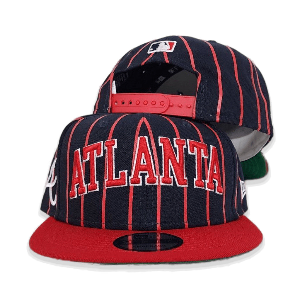 Men's New Era White/Navy Atlanta Braves Retro Title 9FIFTY Snapback Hat