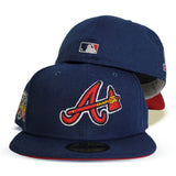 Navy Blue Atlanta Braves Red Bottom 2017 Inaugural Season Side Patch New Era 59Fifty Fitted