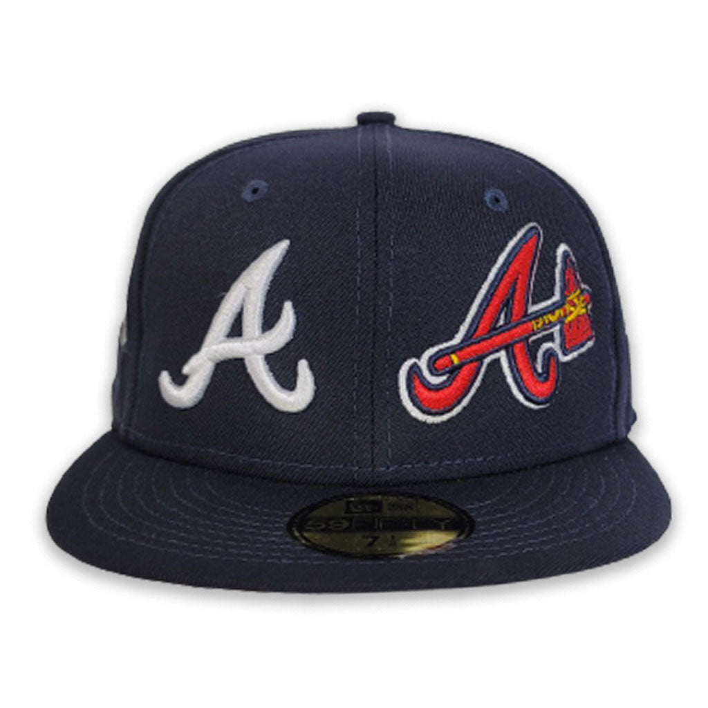 Casquette ajustée 59FIFTY Sidesplit New Era Atlanta Braves bleu marine Casquette ajustée 59FIFTY Sidesplit New Era Atlanta Braves bleu marine