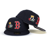 Navy Blue Boston Red Sox 9X World Series Champions Crown New Era 59Fifty Fitted