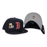 Navy Blue Boston Red Sox 9X World Series Champions Crown New Era 59Fifty Fitted