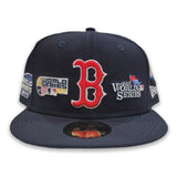 Navy Blue Boston Red Sox 9X World Series Champions New Era 59Fifty Fitted