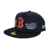 Navy Blue Boston Red Sox 9X World Series Champions Ring New Era 59Fifty Fitted