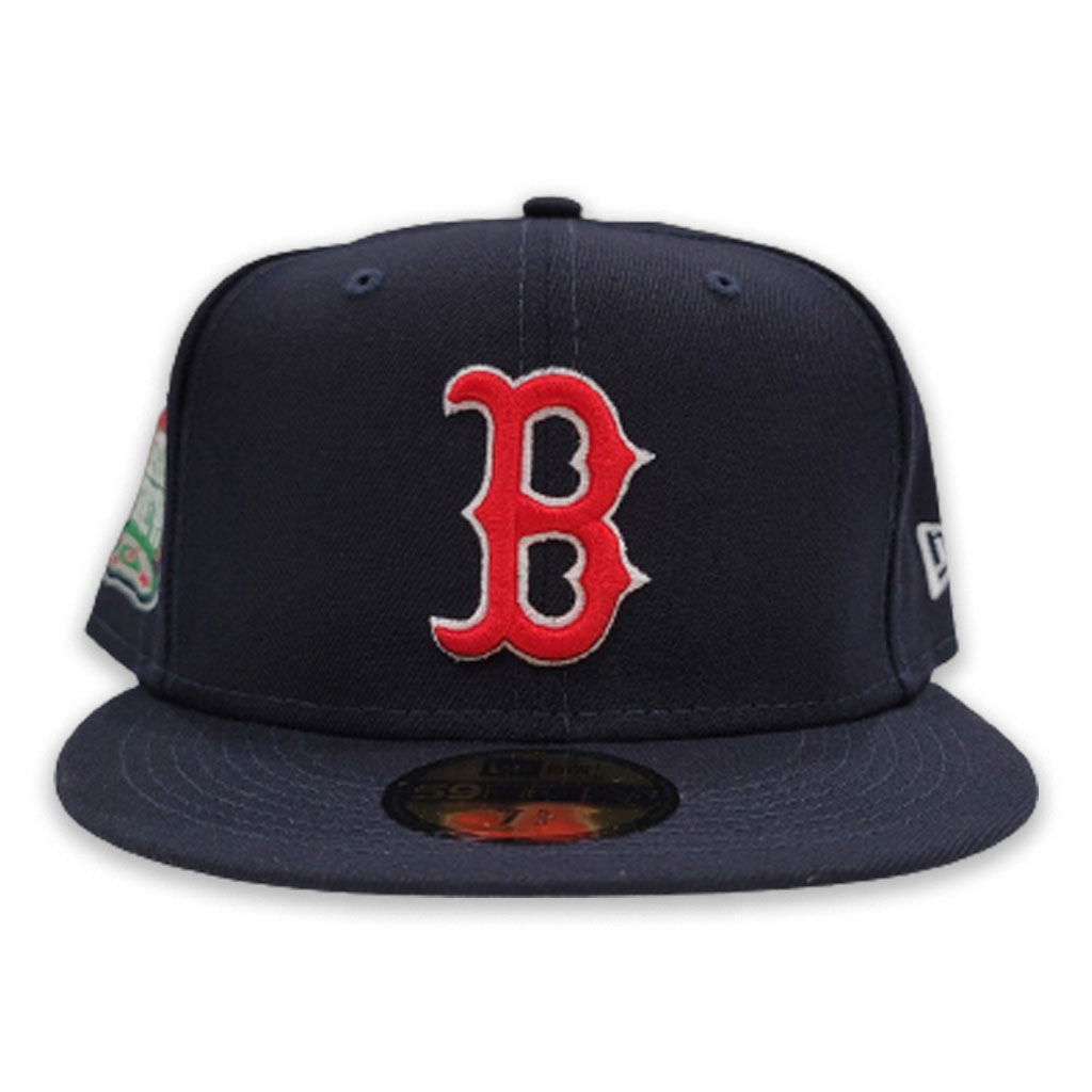 Boston Red Sox New Era Prime Neo 39THIRTY Flex Hat - Gray/Navy