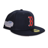 Navy Blue Boston Red Sox Pink Bottom 2004 World Series New Era 59Fifty Pop Sweat Fitted
