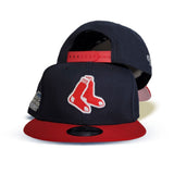 Navy Blue Boston Red Sox Pink Bottom 2004 World Series Side Patch 9Fifty Snapback