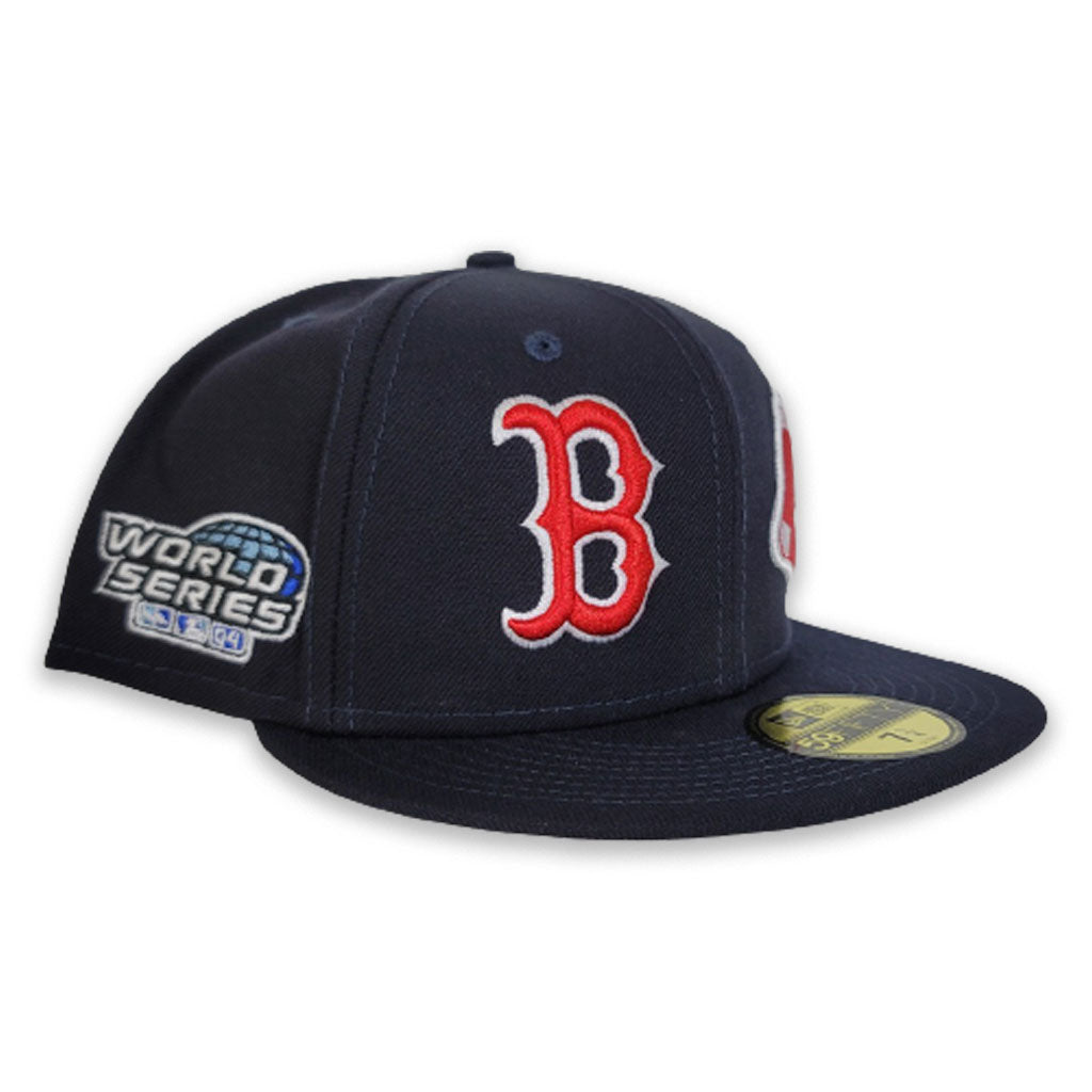 Navy Blue Boston Red Sox Team Patch Pride New Era 59FIFTY Fitted 8