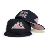 Product - Navy Blue Colorado Rockies Pink Bottom 25th Anniversary Side Patch New Era 59Fifty Fitted