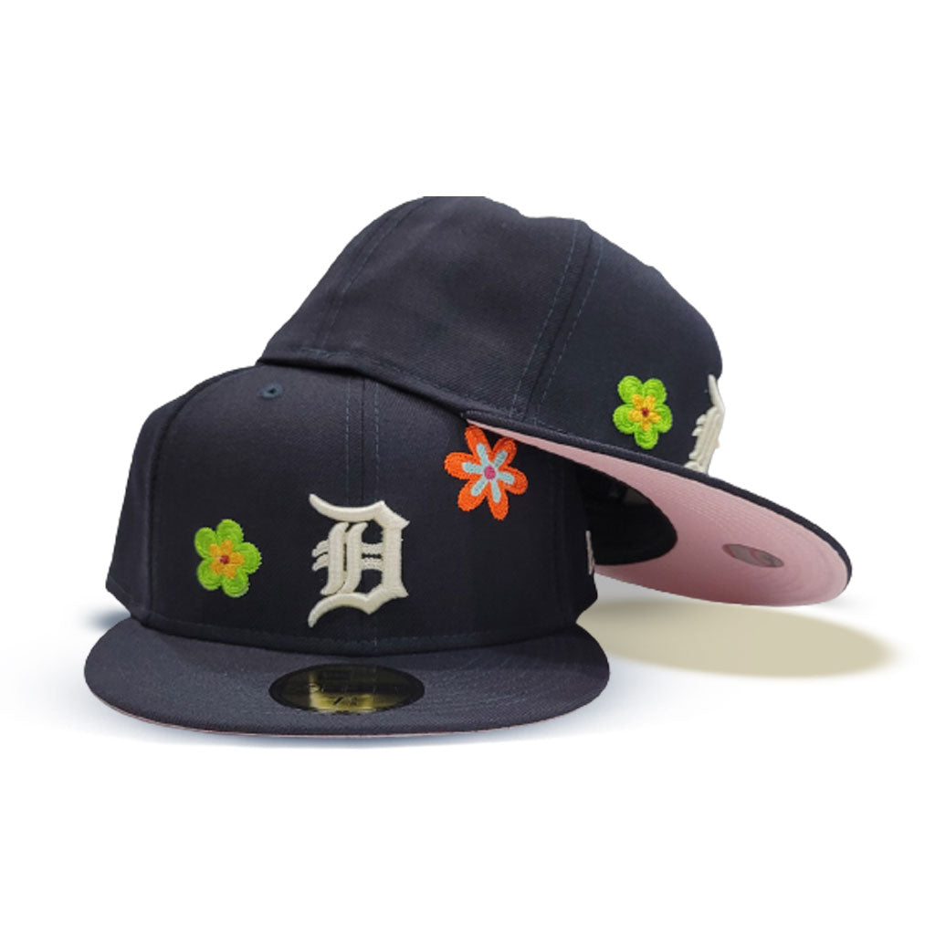 Detroit Tigers Exclusive Fitted Sea Blue Two Tone Pink UV Fitted