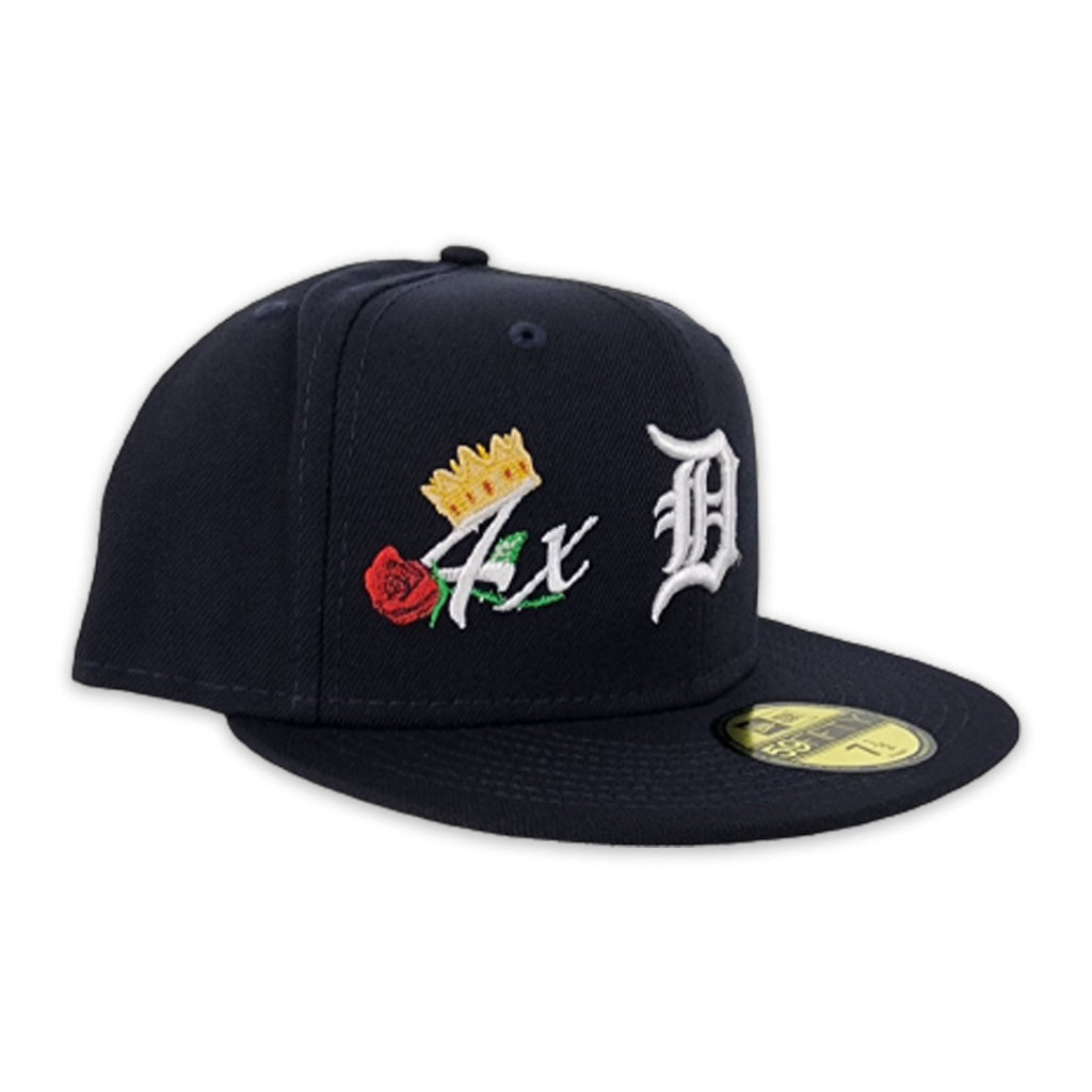 Navy Blue Detroit Tigers 4X World Series Champions Crown New Era 59Fifty Fitted