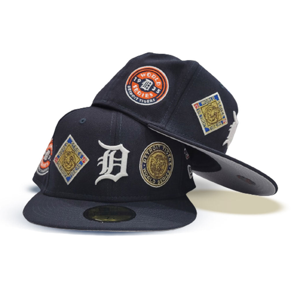 Detroit Tigers Hat Baseball Cap Fitted 7 1/2 Roman MLB Vintage 80s