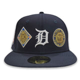 Navy Blue Detroit Tigers 4X World Series Champions New Era 59Fifty Fitted