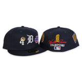 Navy Blue Detroit Tigers 4X World Series Champions Ring New Era 59Fifty Fitted