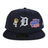 Navy Blue Detroit Tigers 4X World Series Champions Ring New Era 59Fifty Fitted