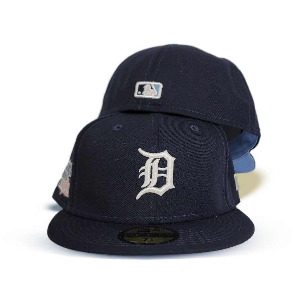 Shop New Era 59Fifty Detroit Tigers Quarter Water Fitted Hat 70698913 blue