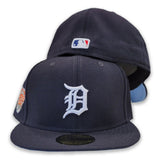 Navy Blue Detroit Tigers Icy Blue Bottom Swarovski Crystal 2005 All Star Game Side Patch New Era 59Fifty Fitted