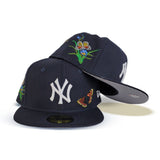 Navy Blue Felt New York Yankees Gray Bottom New Era 59Fifty Fitted