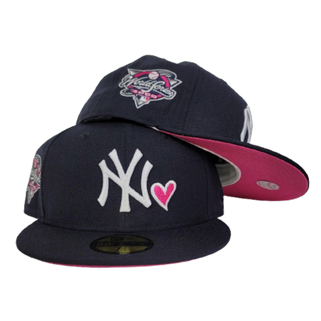 New Era New York Yankee Fitted Pink Bottom Navy Blue White (2000