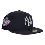 Navy Blue Heart New York Yankees Pink Bottom 1998 World Series New Era 59Fifty Fitted