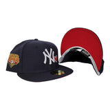 Navy Blue Heart New York Yankees Red Bottom 2009 World Series New Era 59Fifty Fitted