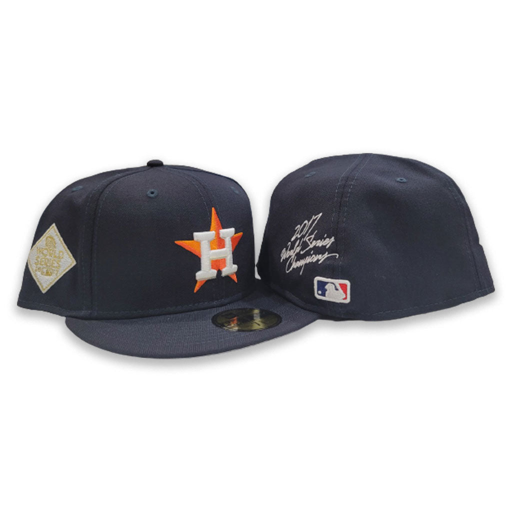New Era 59FIFTY MLB Houston Astros 2017 World Series Navy Fitted Hat 11941903