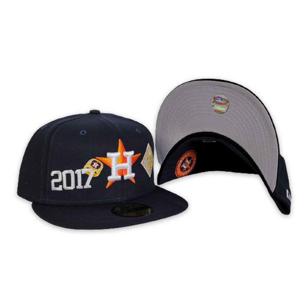 Astros 2022 World Series CHAMPIONS Patch New Era Fitted Hat 7 3/4 LOW  PROFILE