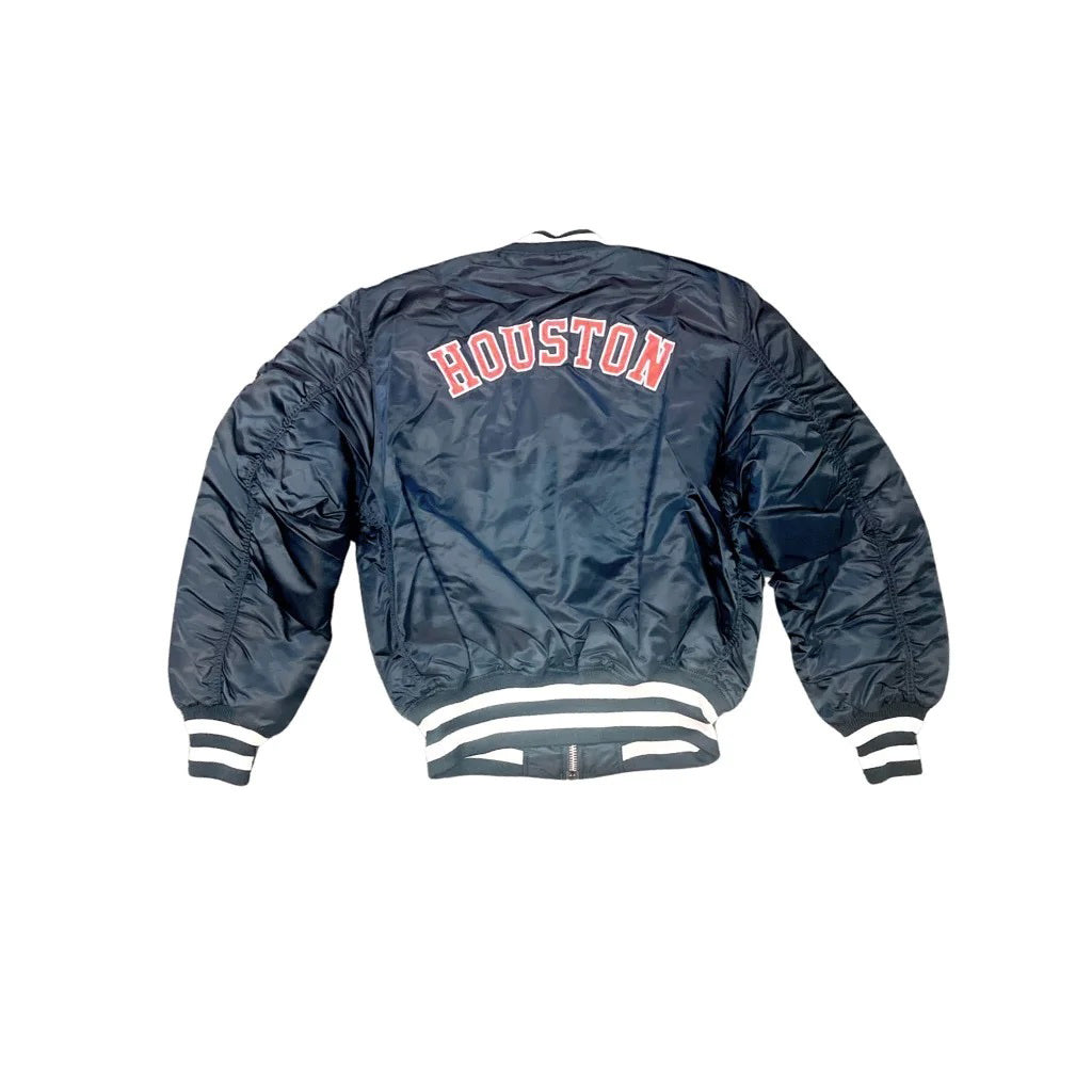 Varsity Bomber Navy Blue Detroit Tigers Leather Jacket - Jackets Masters