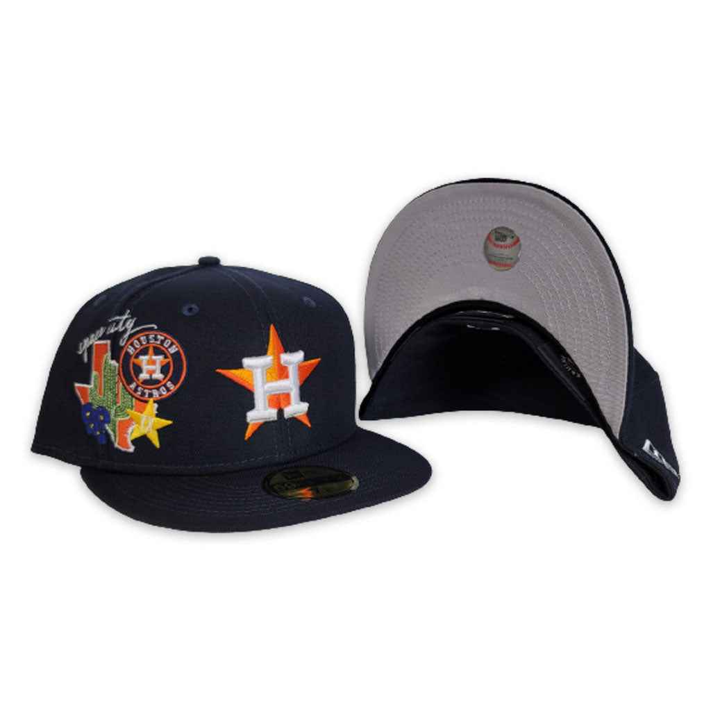 New Era Houston Astros Monocamo 59FIFTY Mens Fitted Hat (Navy)