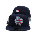 Navy Blue Houston Astros Gray Bottom 45th Anniversary Side Patch New Era 59Fifty Fitted