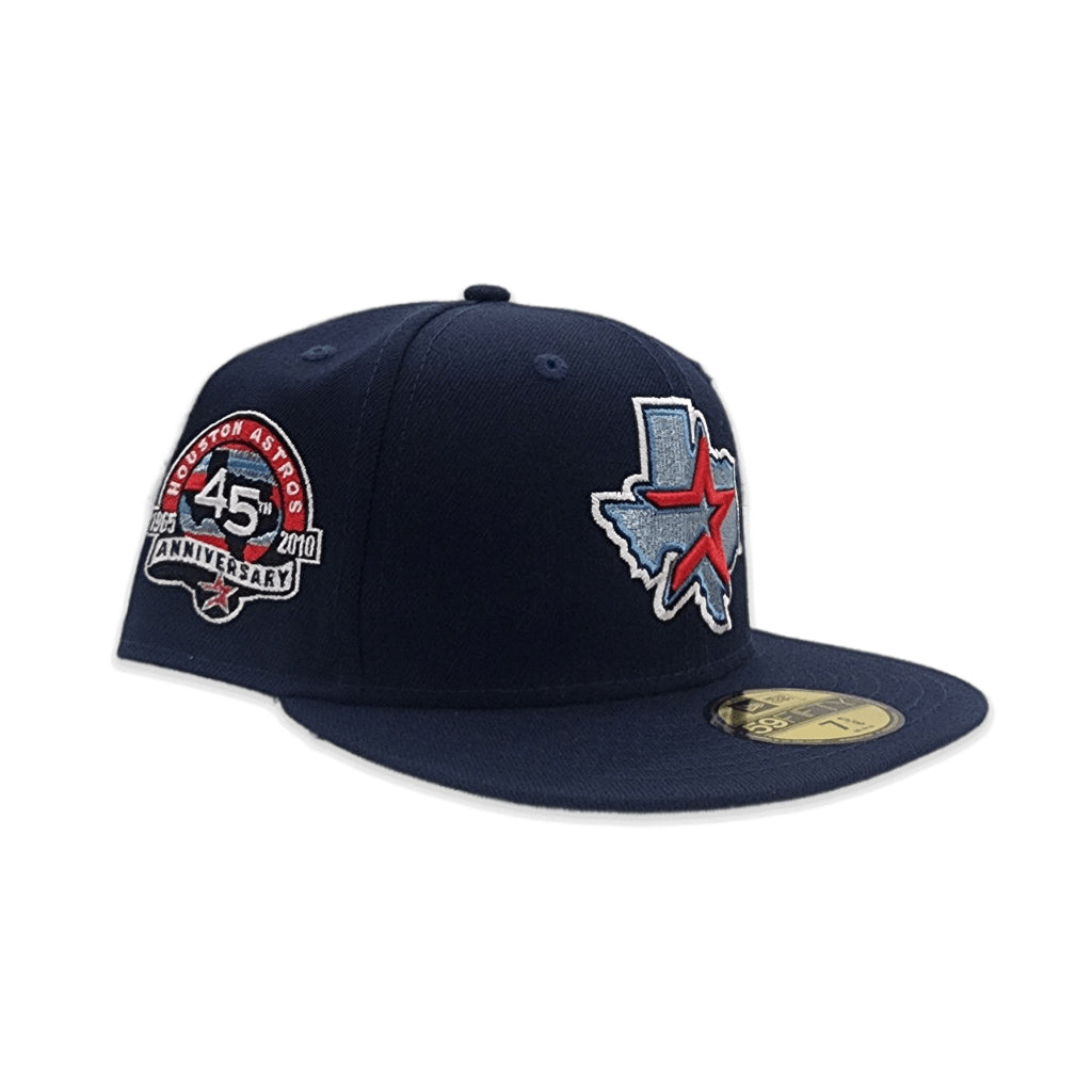 Navy Blue Houston Astros 45th Anniversary Patch New Era 59FIFTY Fitted 8