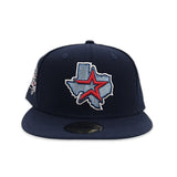 Navy Blue Houston Astros Gray Bottom 45th Anniversary Side Patch New Era 59Fifty Fitted