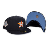 Navy Blue Houston Astros Icy Blue Bottom 2017 World Series New Era 59Fifty Pop Sweat Fitted