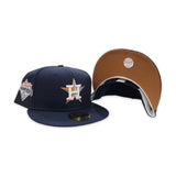 Navy Blue Houston Astros Tan Bottom 2022 World Series Champions Side Patch New Era 59Fifty Fitted