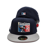 Navy Blue Jackie Robinson 75th Years Gray Visor Red Bottom 42 Side Patch New Era 59Fifty Fitted