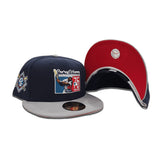 Navy Blue Jackie Robinson 75th Years Gray Visor Red Bottom 42 Side Patch New Era 59Fifty Fitted