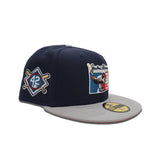 Navy Blue Jackie Robinson 75th Years Gray Visor Red Bottom 42 Side Patch New Era 59Fifty Fitted