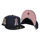 Navy Blue Los Angeles Angels Pink Bottom 50th Angel Stadium Side Patch New Era 59Fifty Fitted
